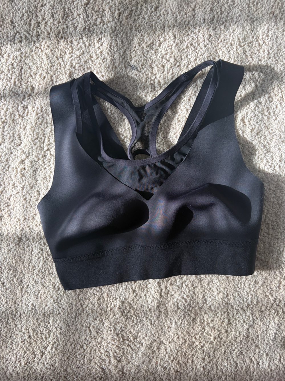 Athleta Black mesh sports bra- size S/M